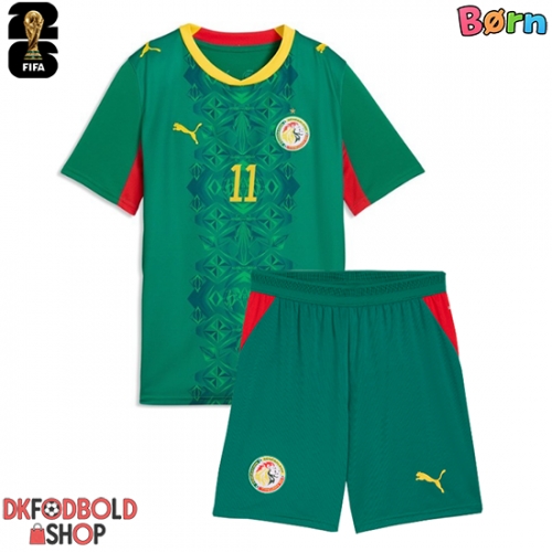 Senegal Nicolas Jackson #11 Udebanesæt Børn VM 2026 Kort ærmer (+ korte bukser)